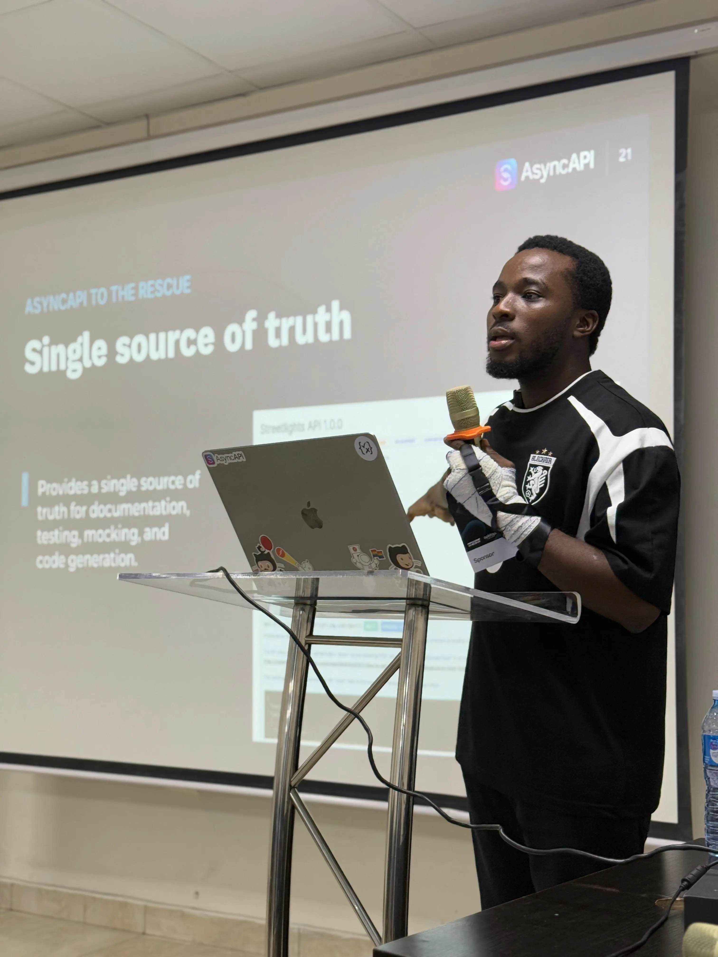 Azeez presenting Preventing API Drift.